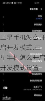 三星手机怎么开启开发模式,三星手机怎么开启开发模式设置