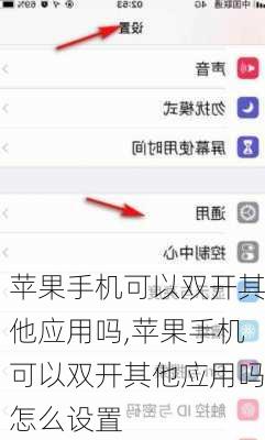 苹果手机可以双开其他应用吗,苹果手机可以双开其他应用吗怎么设置