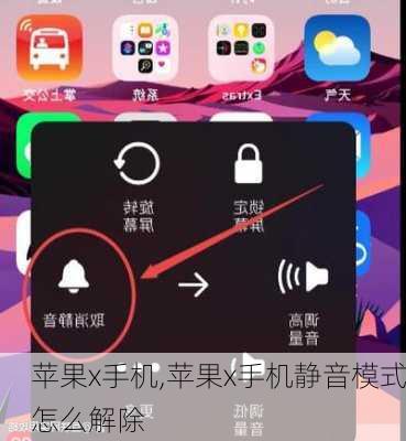 苹果x手机,苹果x手机静音模式怎么解除