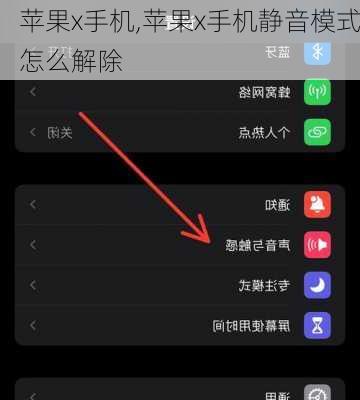 苹果x手机,苹果x手机静音模式怎么解除