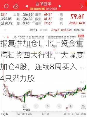 报复性加仓！北上资金重点扫货四大行业，大幅度加仓4股，连续8周买入4只潜力股