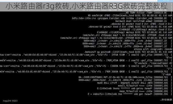 小米路由器r3g救砖,小米路由器R3G救砖完整教程