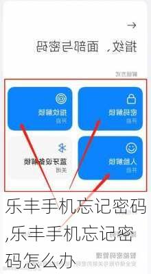 乐丰手机忘记密码,乐丰手机忘记密码怎么办