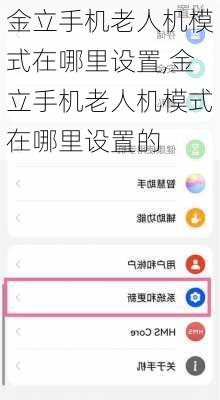 金立手机老人机模式在哪里设置,金立手机老人机模式在哪里设置的