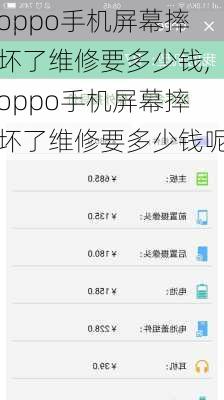 oppo手机屏幕摔坏了维修要多少钱,oppo手机屏幕摔坏了维修要多少钱呢