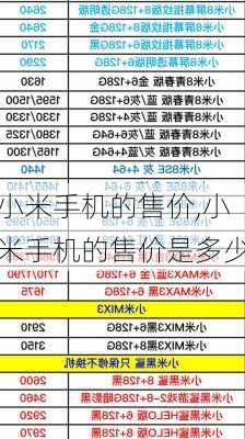 小米手机的售价,小米手机的售价是多少