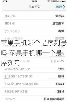 苹果手机哪个是序列号吗,苹果手机哪一个是序列号