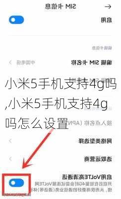 小米5手机支持4g吗,小米5手机支持4g吗怎么设置