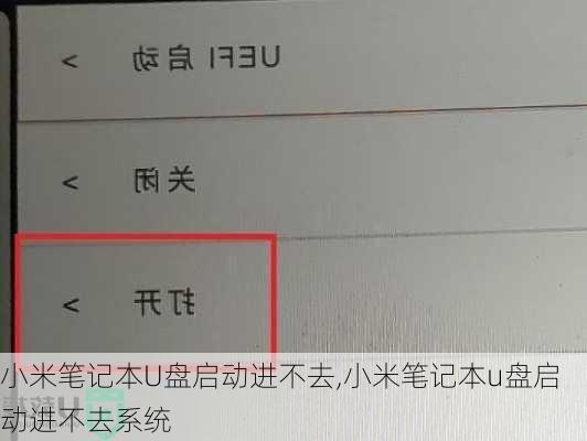 小米笔记本U盘启动进不去,小米笔记本u盘启动进不去系统