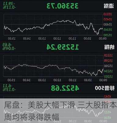 尾盘：美股大幅下滑 三大股指本周均将录得跌幅