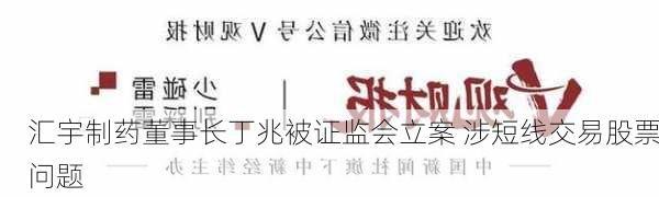 汇宇制药董事长丁兆被证监会立案 涉短线交易股票问题