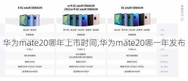 华为mate20哪年上市时间,华为mate20哪一年发布