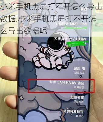 小米手机黑屏打不开怎么导出数据,小米手机黑屏打不开怎么导出数据呢