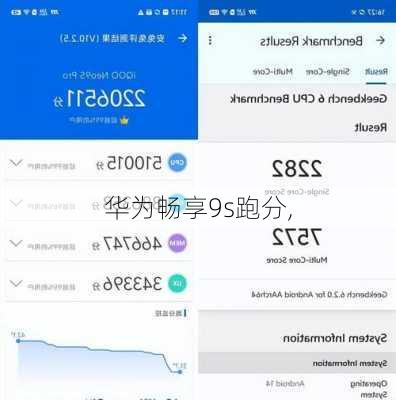 华为畅享9s跑分,