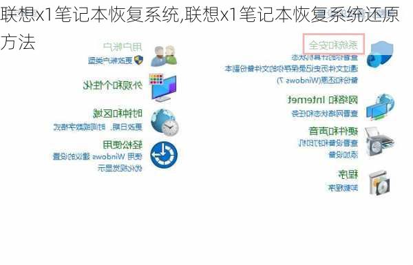 联想x1笔记本恢复系统,联想x1笔记本恢复系统还原方法