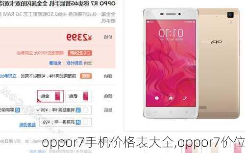 oppor7手机价格表大全,oppor7价位