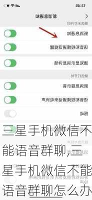 三星手机微信不能语音群聊,三星手机微信不能语音群聊怎么办