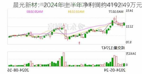 晨光新材：2024年上半年净利润约4192.49万元