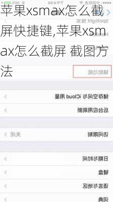 苹果xsmax怎么截屏快捷键,苹果xsmax怎么截屏 截图方法