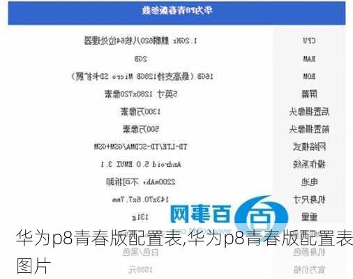 华为p8青春版配置表,华为p8青春版配置表图片