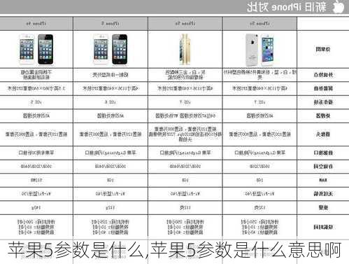 苹果5参数是什么,苹果5参数是什么意思啊