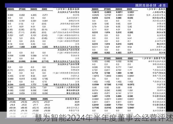 慧为智能2024年半年度董事会经营评述