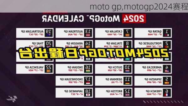 moto gp,motogp2024赛程