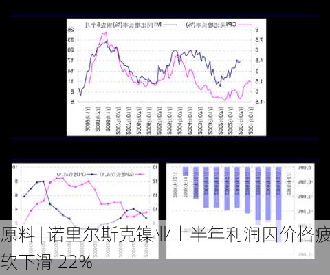 原料 | 诺里尔斯克镍业上半年利润因价格疲软下滑 22%