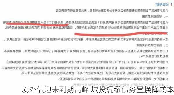 境外债迎来到期高峰 城投绸缪债务置换降成本