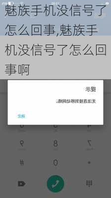 魅族手机没信号了怎么回事,魅族手机没信号了怎么回事啊