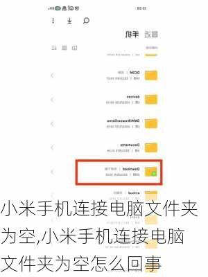 小米手机连接电脑文件夹为空,小米手机连接电脑文件夹为空怎么回事