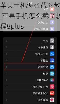 苹果手机怎么截图教程,苹果手机怎么截图教程8plus