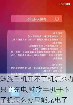 魅族手机开不了机怎么办只能充电,魅族手机开不了机怎么办只能充电了