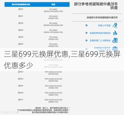 三星699元换屏优惠,三星699元换屏优惠多少