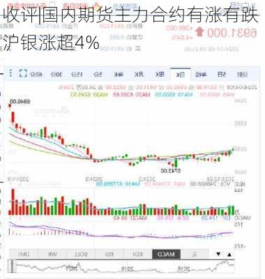 收评|国内期货主力合约有涨有跌 沪银涨超4%