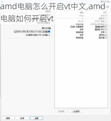 amd电脑怎么开启vt中文,amd电脑如何开启vt