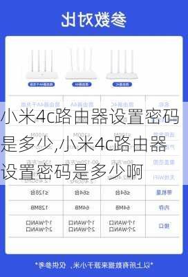 小米4c路由器设置密码是多少,小米4c路由器设置密码是多少啊