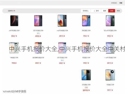 中兴手机报价大全,中兴手机报价大全中关村