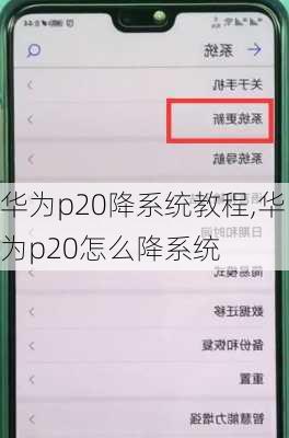 华为p20降系统教程,华为p20怎么降系统