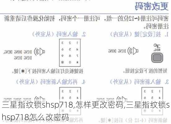 三星指纹锁shsp718,怎样更改密码,三星指纹锁shsp718怎么改密码