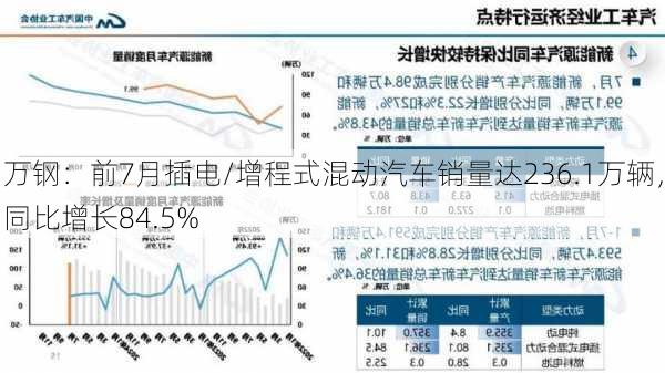 万钢：前7月插电/增程式混动汽车销量达236.1万辆，同比增长84.5%