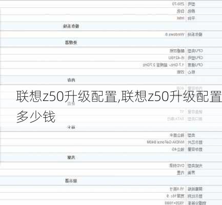 联想z50升级配置,联想z50升级配置多少钱