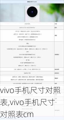 vivo手机尺寸对照表,vivo手机尺寸对照表cm