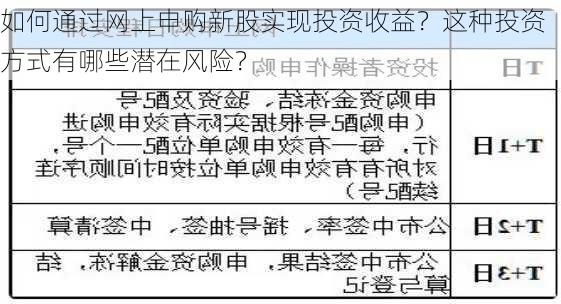 如何通过网上申购新股实现投资收益？这种投资方式有哪些潜在风险？