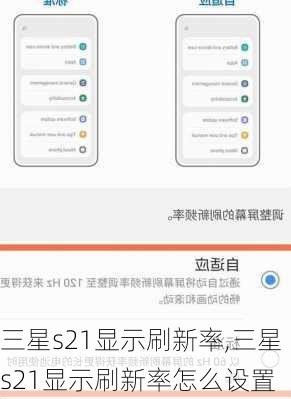 三星s21显示刷新率,三星s21显示刷新率怎么设置