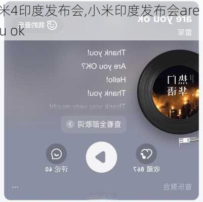 小米4印度发布会,小米印度发布会are you ok