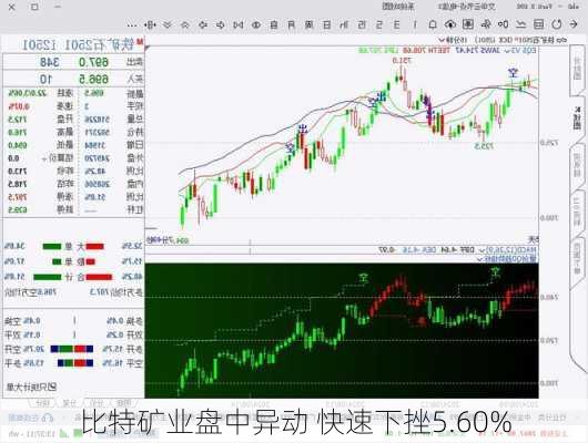 比特矿业盘中异动 快速下挫5.60%