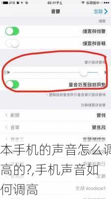 本手机的声音怎么调高的?,手机声音如何调高