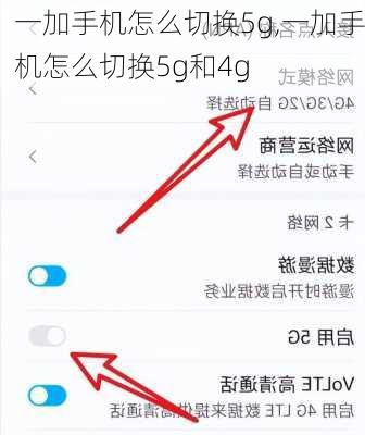 一加手机怎么切换5g,一加手机怎么切换5g和4g