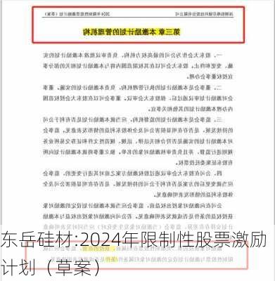 东岳硅材:2024年限制性股票激励计划（草案）